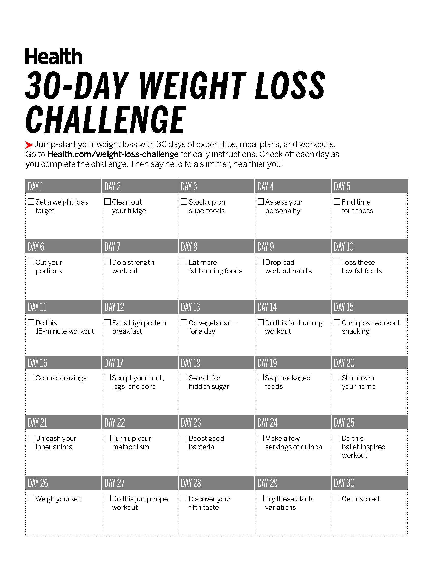 30 Day Weight Loss Meal Plan
 Pin on Motivation