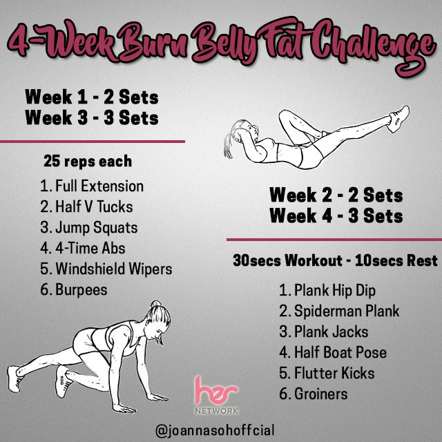 4 Week Burn Belly Fat
 4 Week BURN Belly Fat Challenge