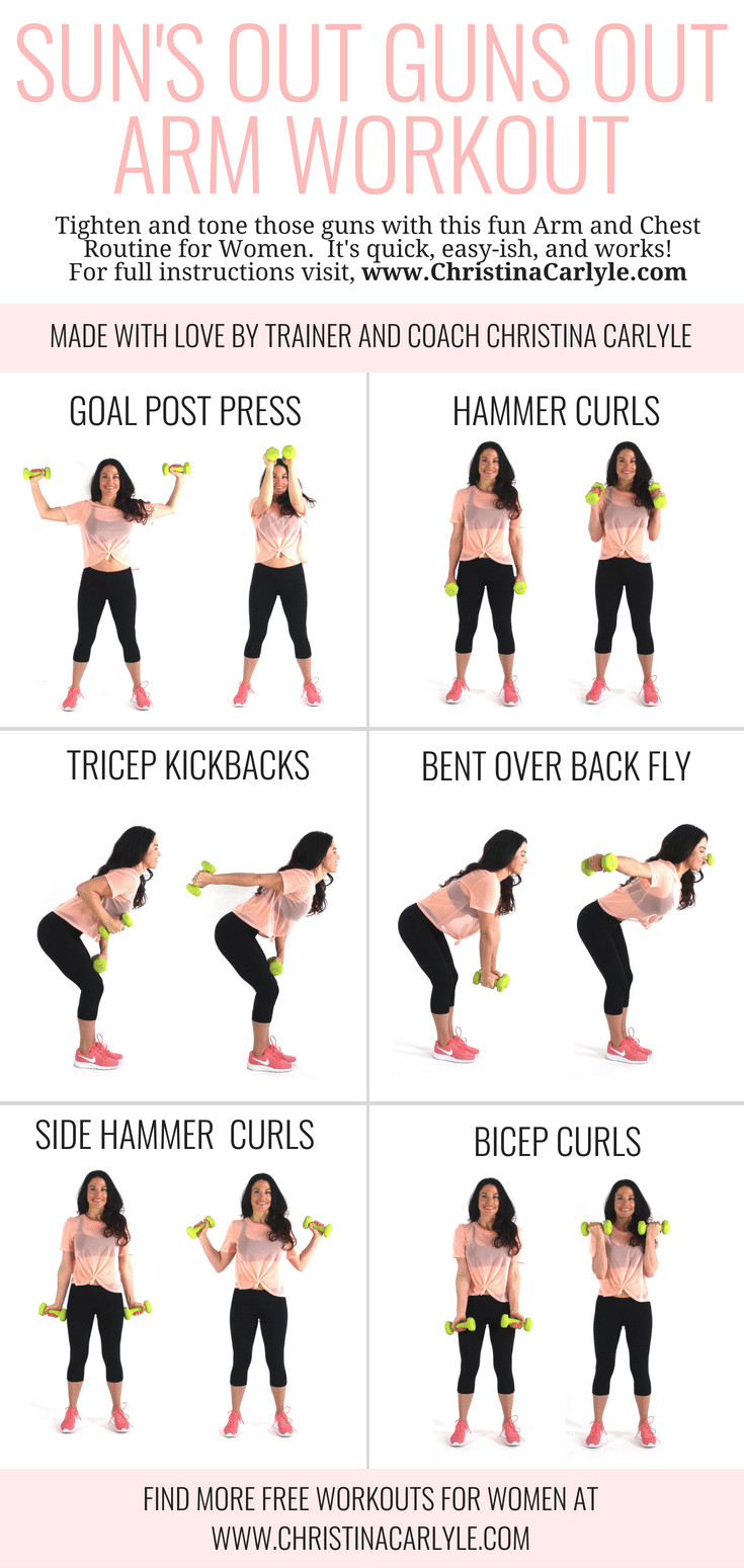 Arm Fat Burning Workout
 Sun s Out Guns Out Arm Workout for Tight Toned Arms