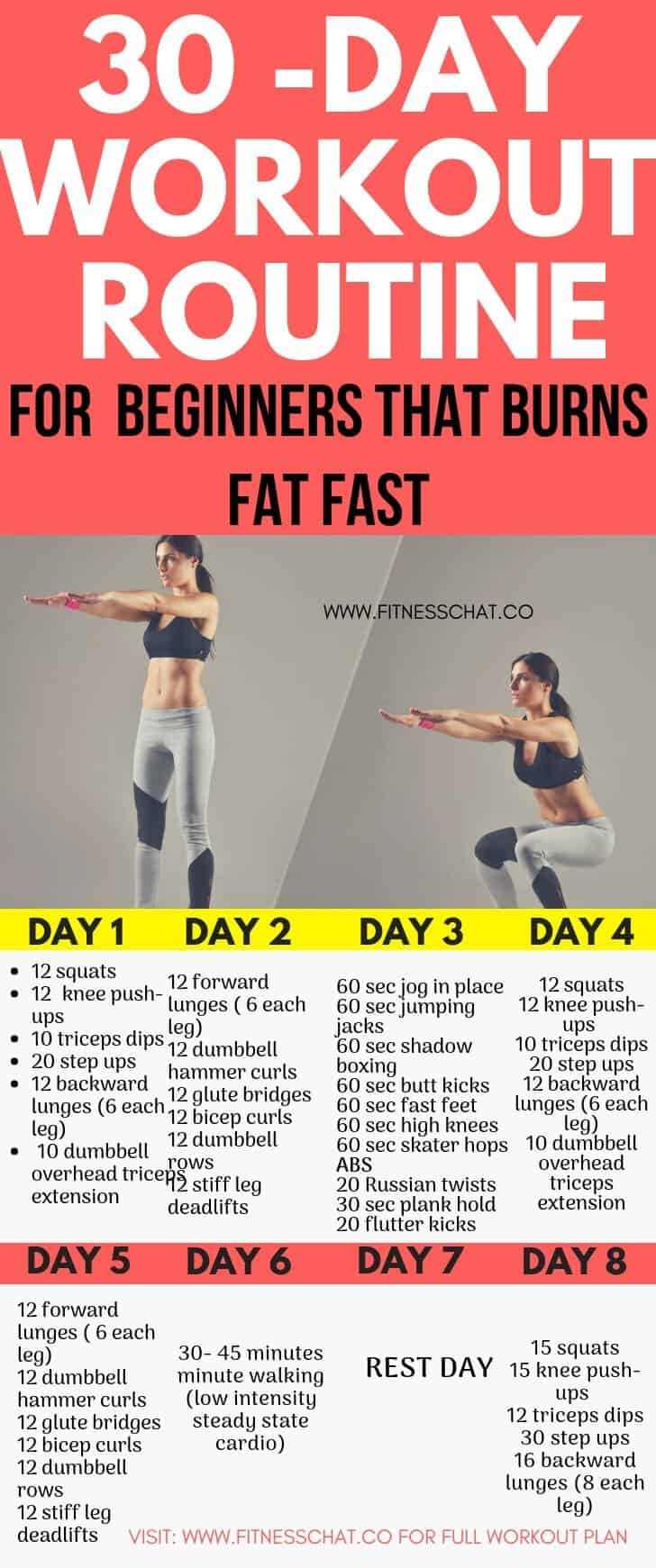 Beginner Fat Burning Workout
 30 Day Fat Burning Workout Routines for Beginners