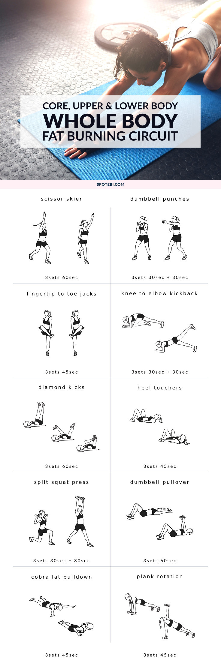 Body Fat Burning Workouts
 Whole Body Fat Burning Circuit