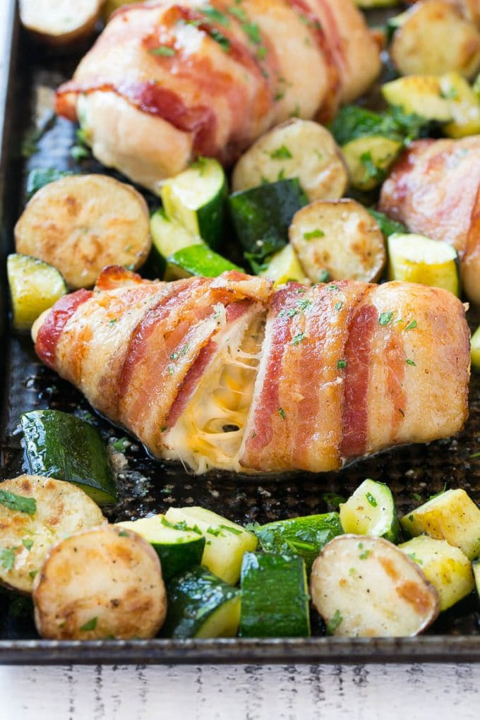 Boneless Chicken Breast Recipes Easy Dinners
 Bacon Wrapped Stuffed Chicken Breast e Pan Meal