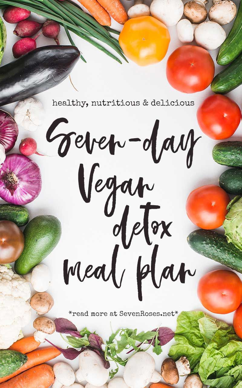 Detox Vegan Plan
 Get rid of toxins 7 day Vegan detox meal plan