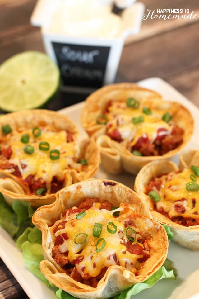 Easy Dinner Ideas
 Easy Dinner Recipes 30 Minute Taco Cups Happiness is