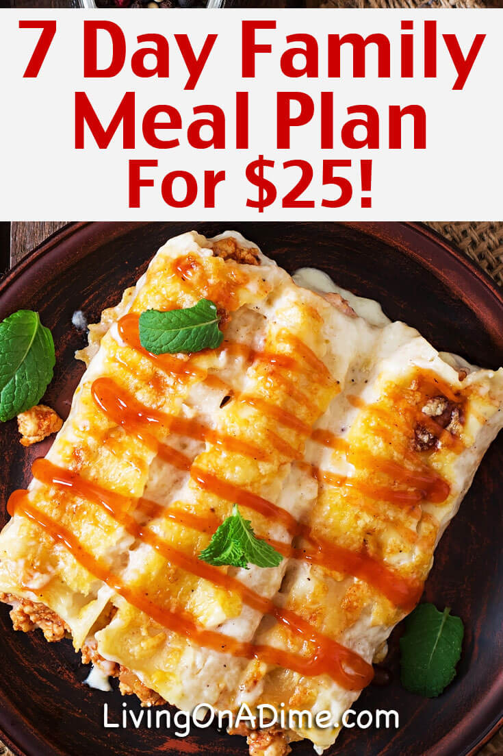 Easy Dinner Recipes For Family Cheap
 7 Day Meal Plan for $25 Cheap And Easy Family Meals