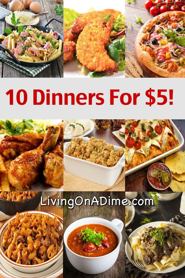 Easy Dinner Recipes For Family Cheap
 10 Dinners For $5 Cheap Dinner Recipes And Ideas