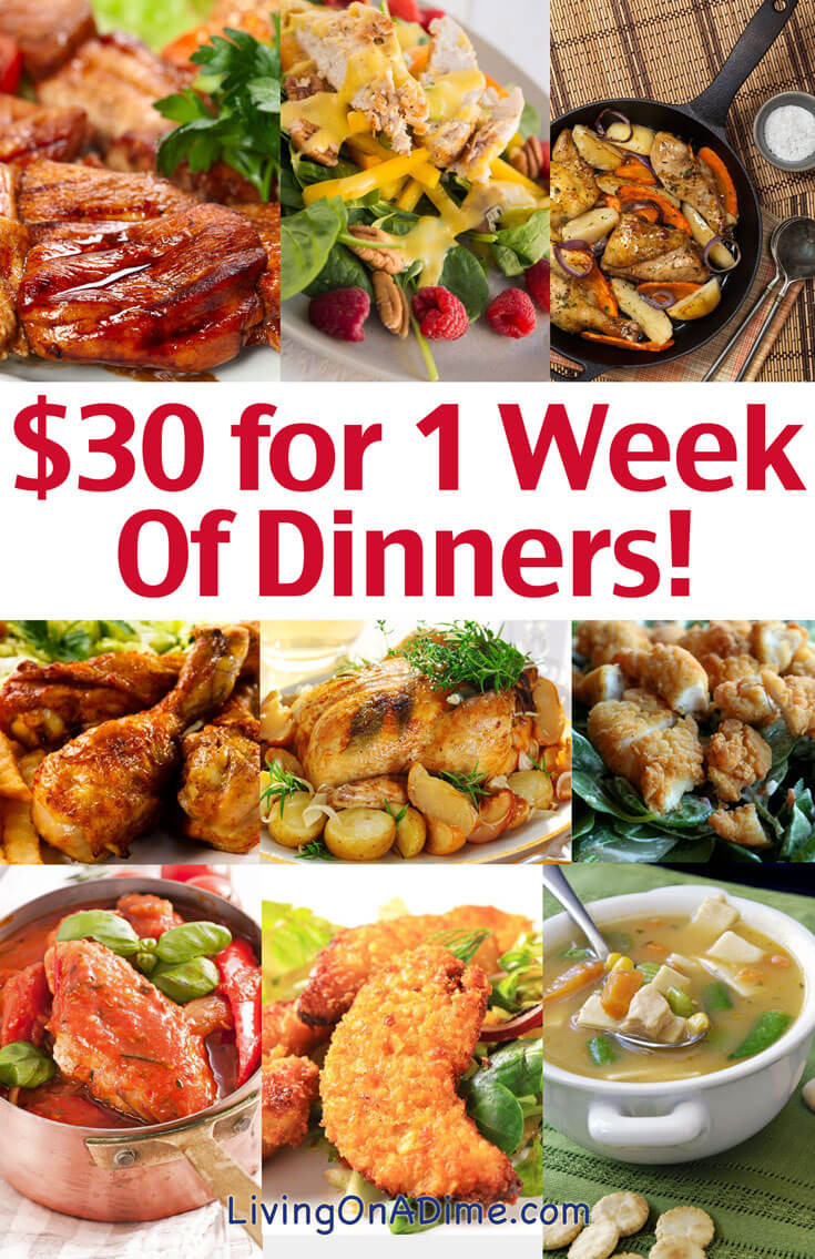 Easy Dinner Recipes For Family Cheap
 Cheap Family Dinner Ideas $30 for 1 Week of Dinners