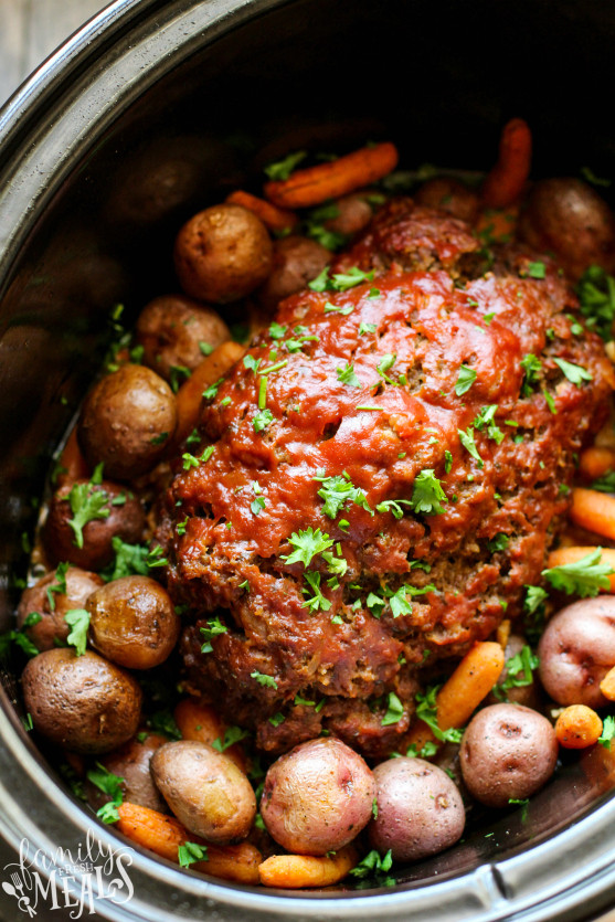 Easy Dinner Recipes For Family Crockpot
 Easy Crockpot Meatloaf Dinner Family Fresh Meals