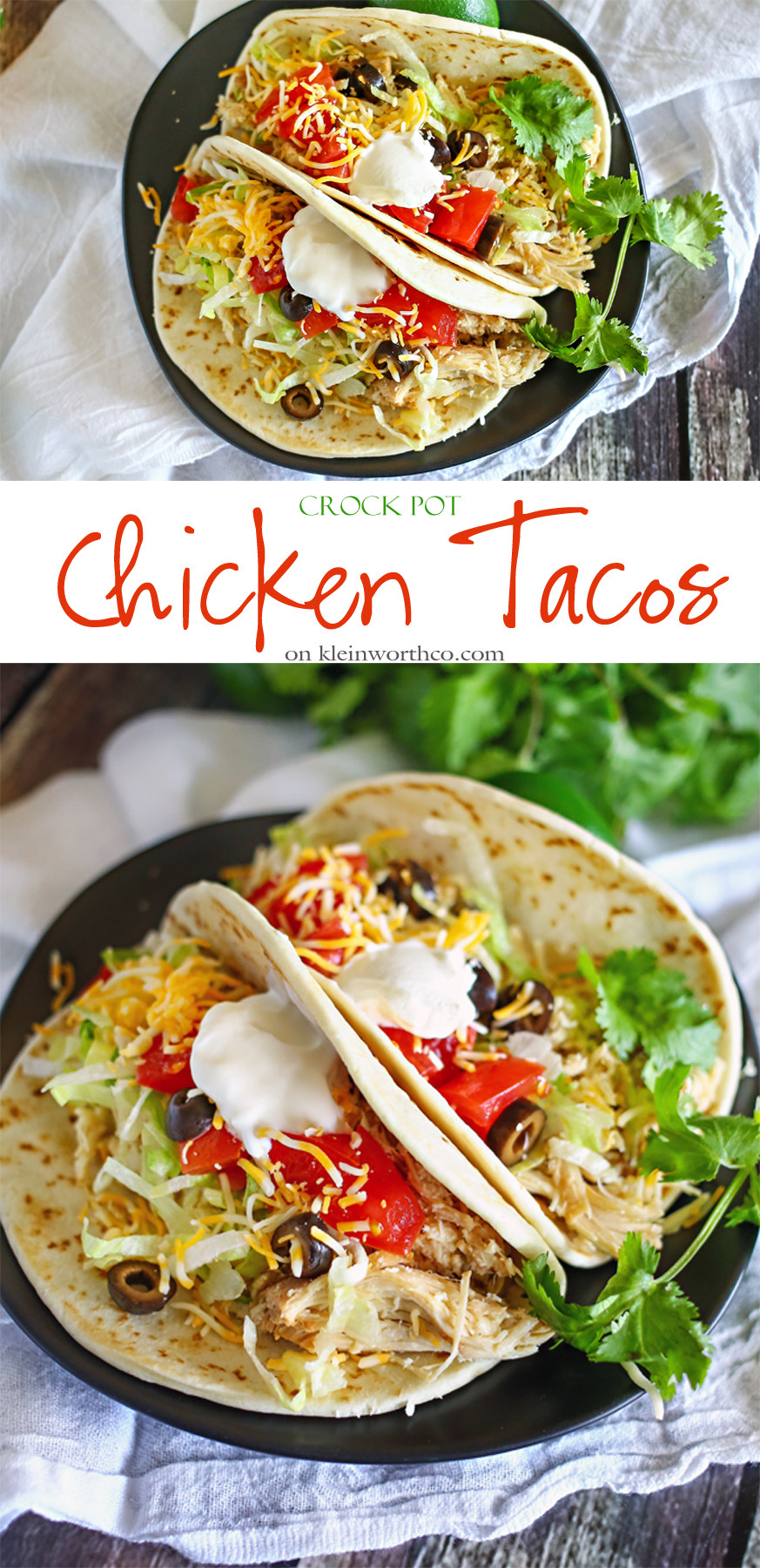 Easy Dinner Recipes For Family Crockpot
 Crock Pot Chicken Tacos Kleinworth & Co