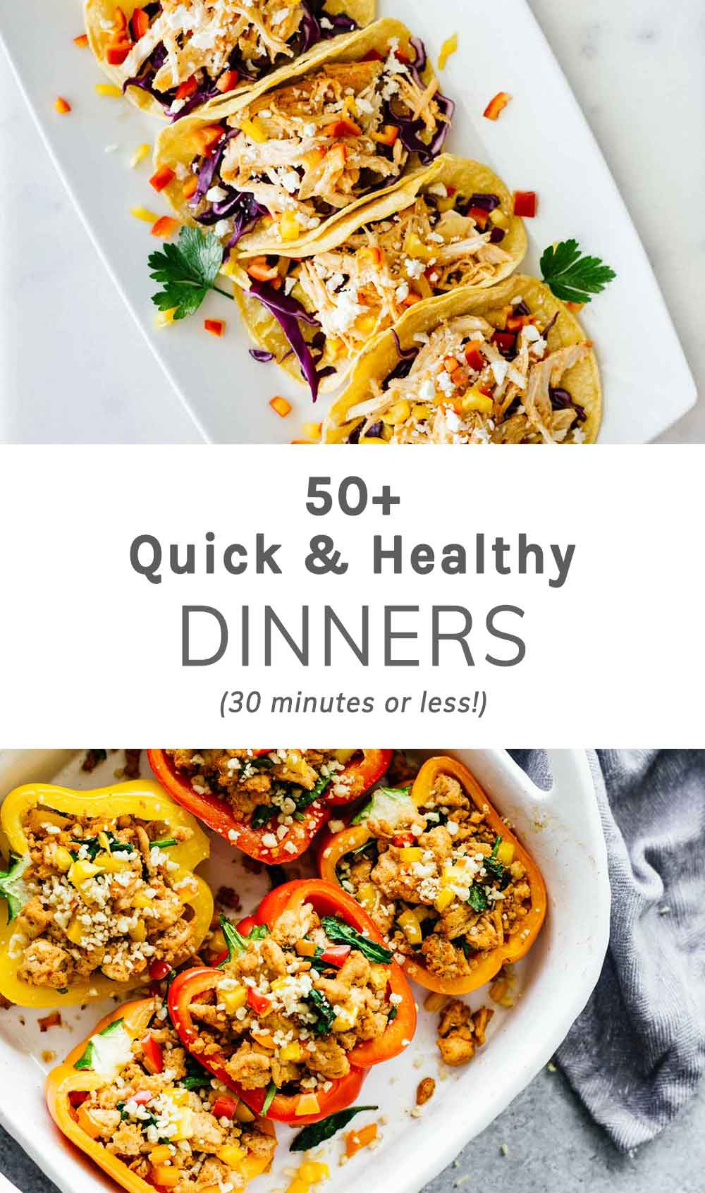 Easy Dinner Recipes Healthy
 50 Quick Healthy Dinners 30 Minutes Less Jar Lemons