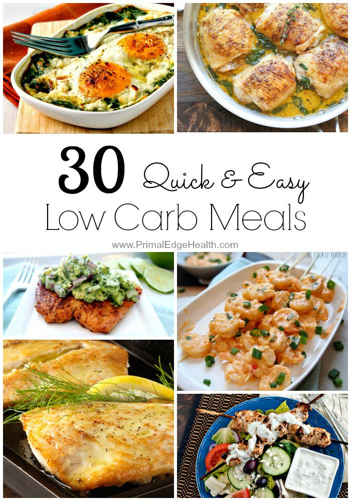 Easy Dinner Recipes Low Carb
 30 Quick & Easy Low Carb Meals Primal Edge Health