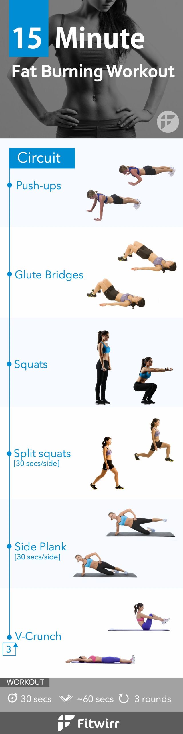 Easy Fat Burning Workouts
 15 Minute Bodyweight Fat Loss Workout for Women