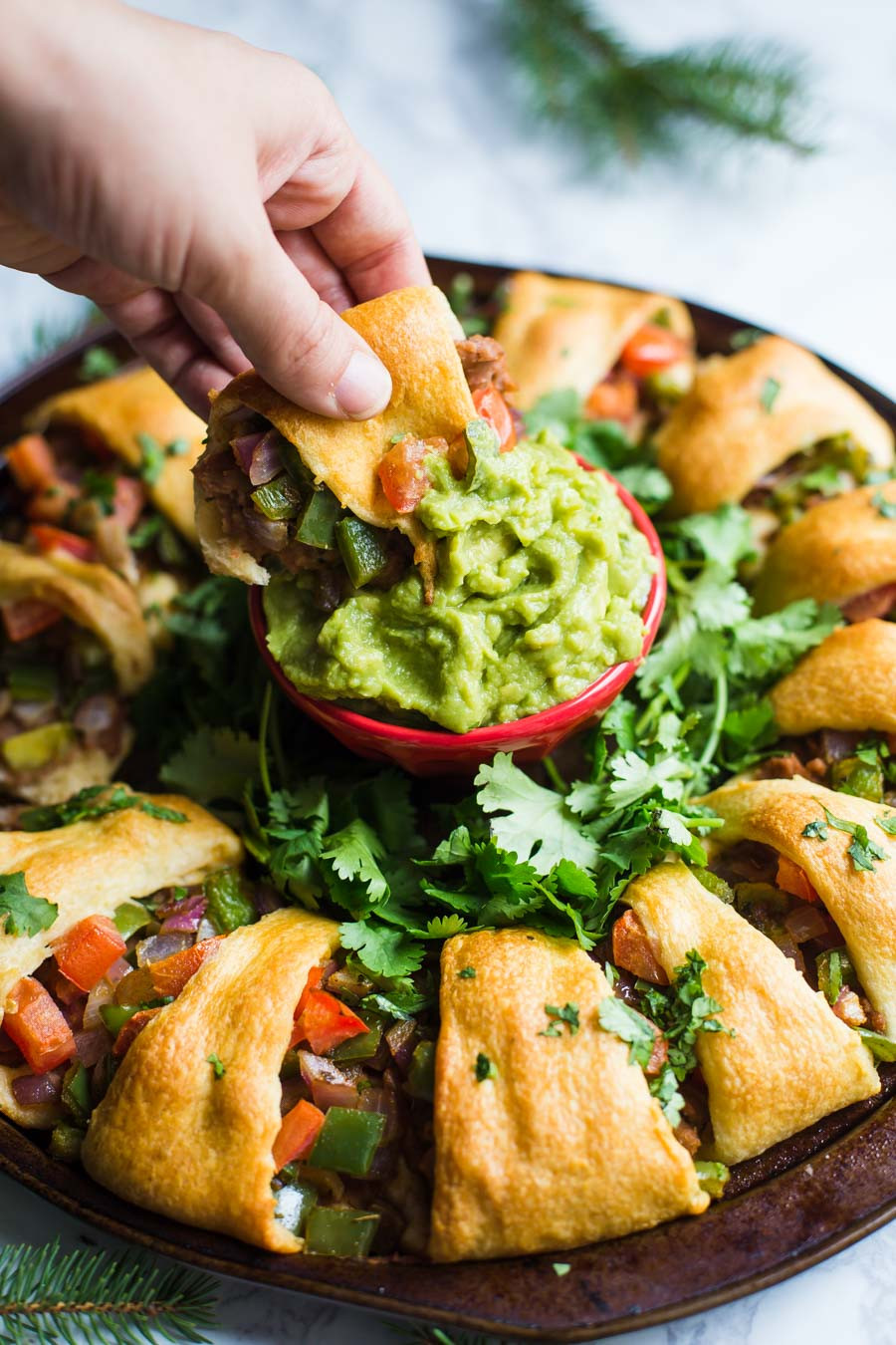 Easy Vegan Appetizers
 Holiday Wreath Taco Ring V