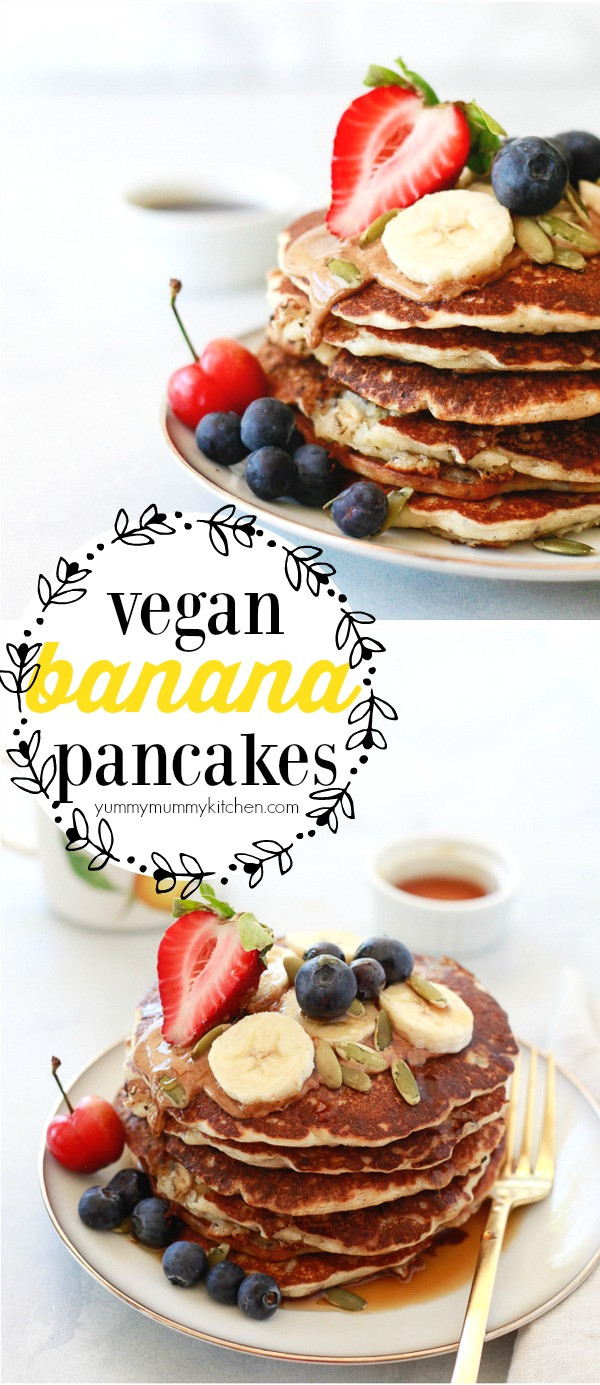 Easy Vegan Banana Pancakes
 Easy Vegan Banana Pancakes with Oats