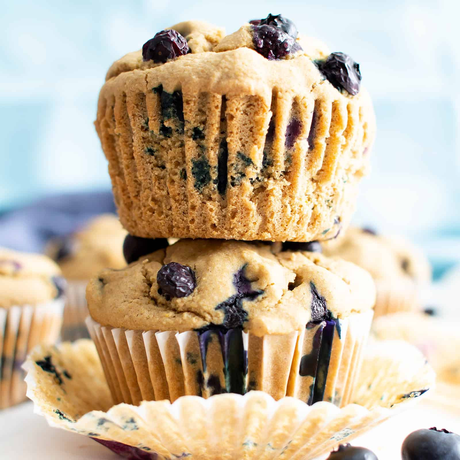 Easy Vegan Blueberry Muffins
 Easy Healthy Blueberry Muffins Recipe – Moist Gluten Free