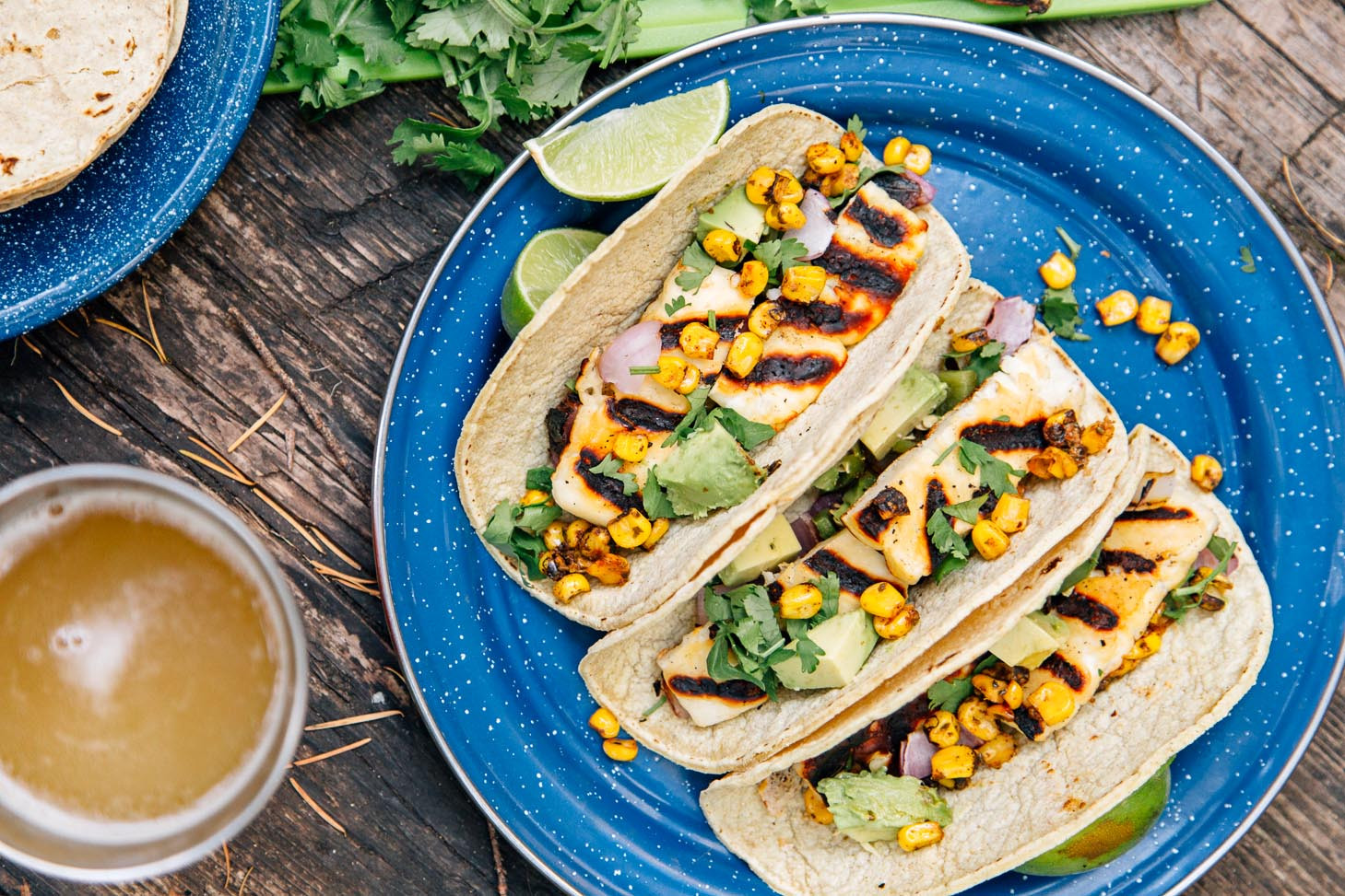 Easy Vegan Camping Meals
 Grilled Halloumi Tacos