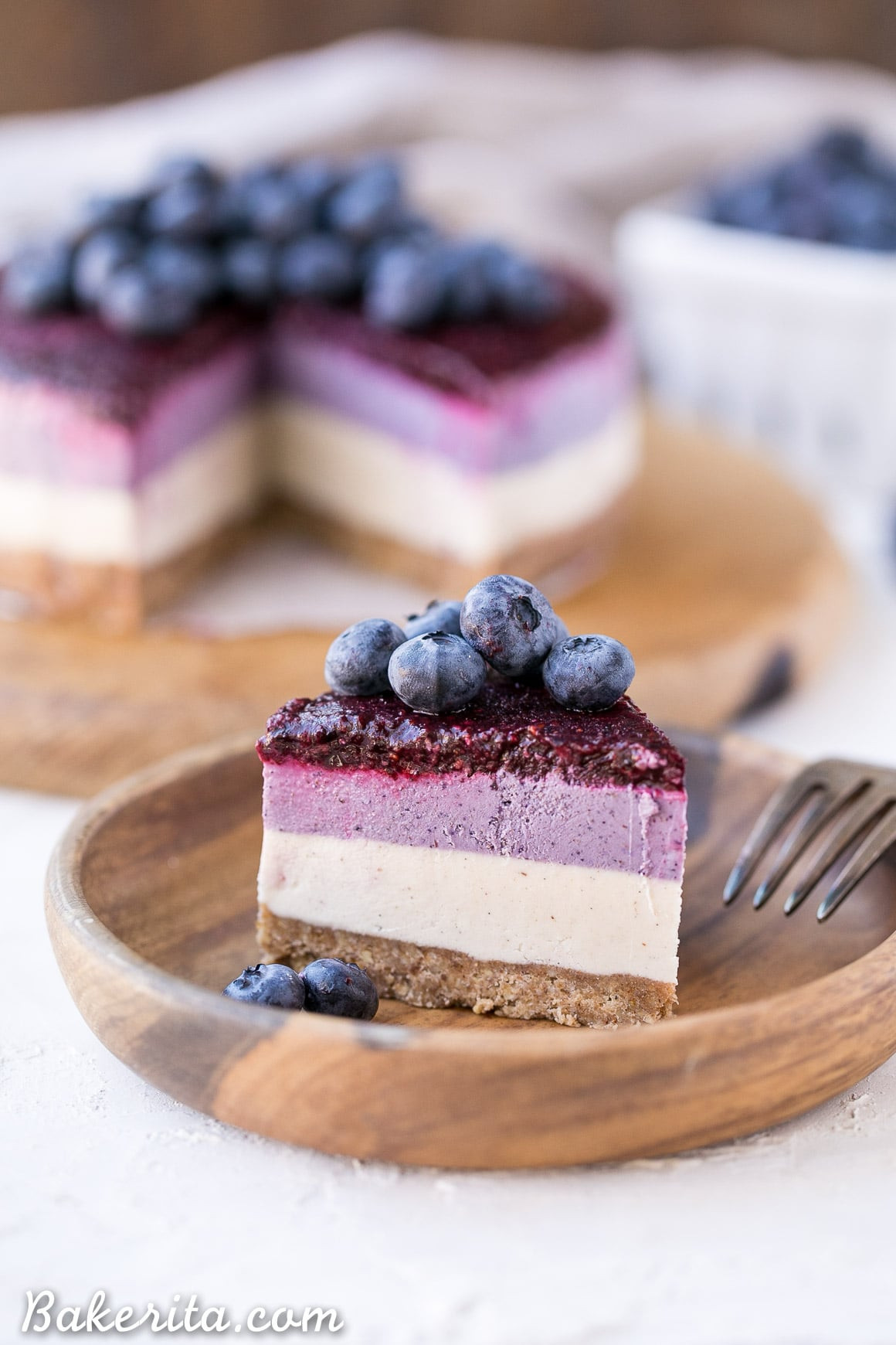 Easy Vegan Cheesecake
 No Bake Layered Blueberry Cheesecake Gluten Free Paleo