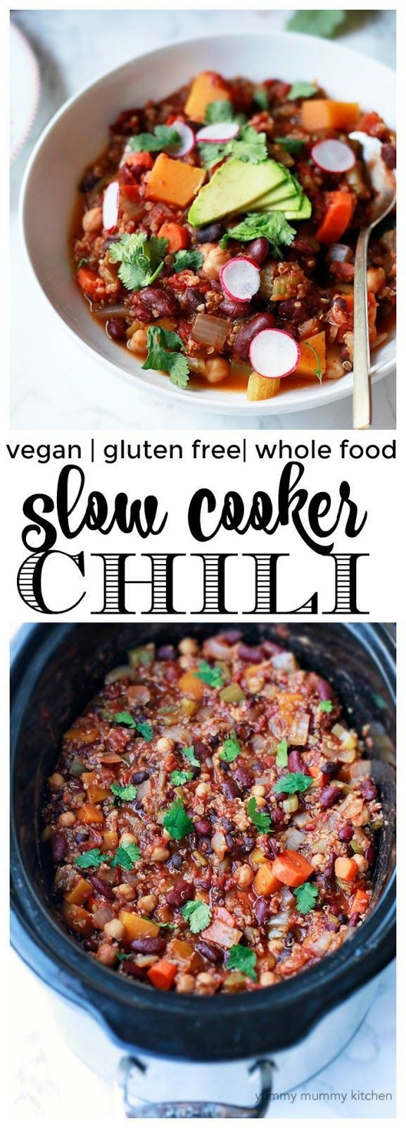 Easy Vegan Crockpot Recipes
 Easy vegan slow cooker chili recipe with quinoa beans