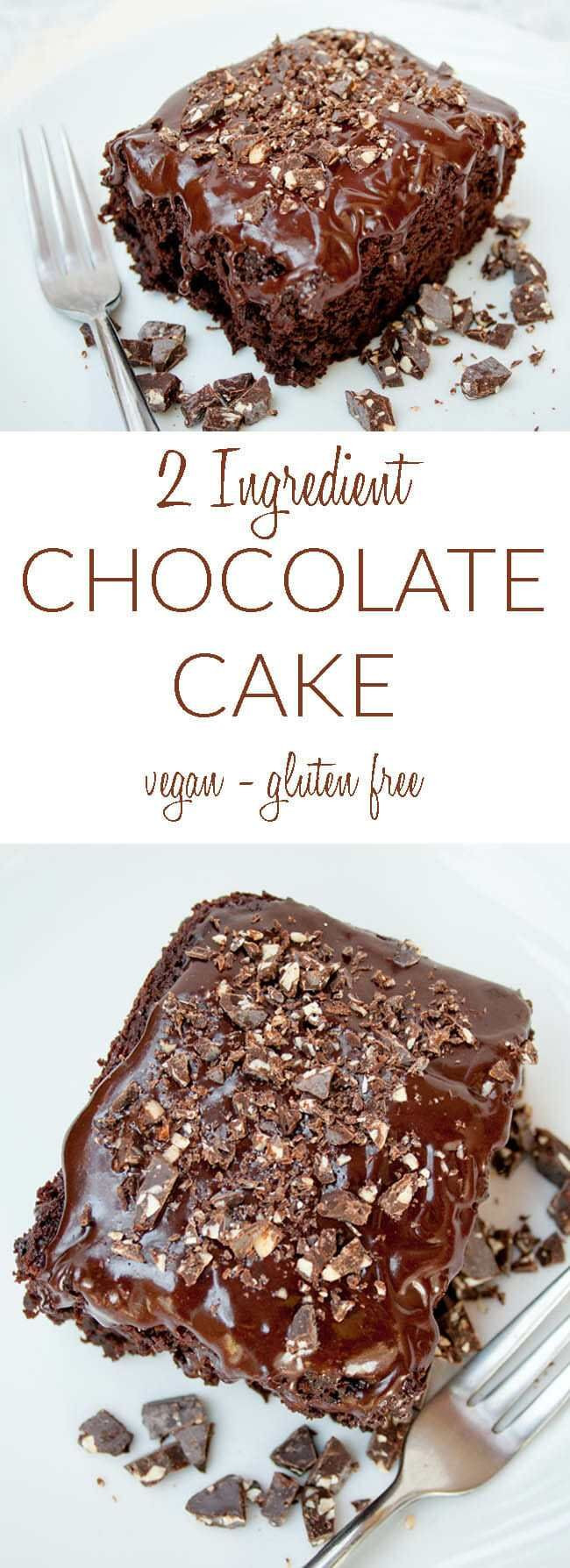 Easy Vegan Dessert 2 Ingredients
 2 Ingre nt Chocolate Cake vegan gluten free This