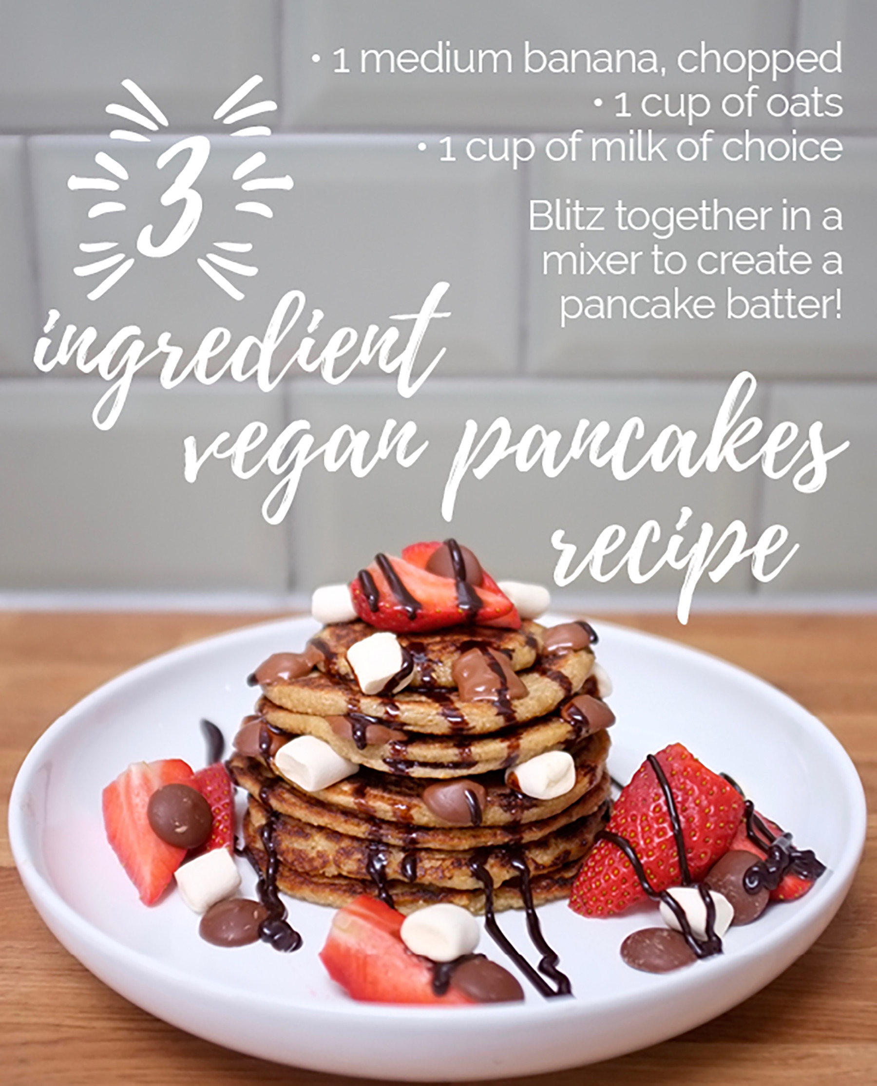 Easy Vegan Pancakes 3 Ingredients
 SUPER EASY VEGAN PANCAKE RECIPE ly 3 ingre nts