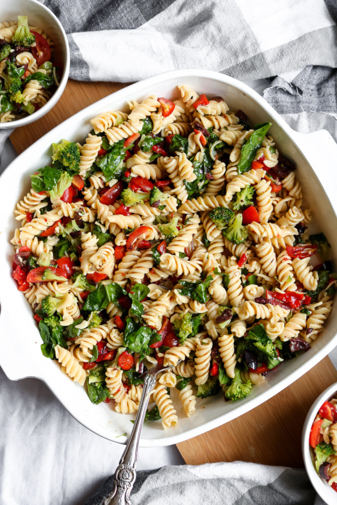 Easy Vegan Pasta Salad
 Vegan Pasta Salad easy quick and totally customizeable