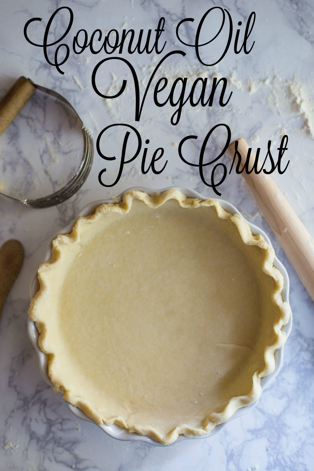 Easy Vegan Pie Crust
 Coconut Oil Vegan Pie Crust