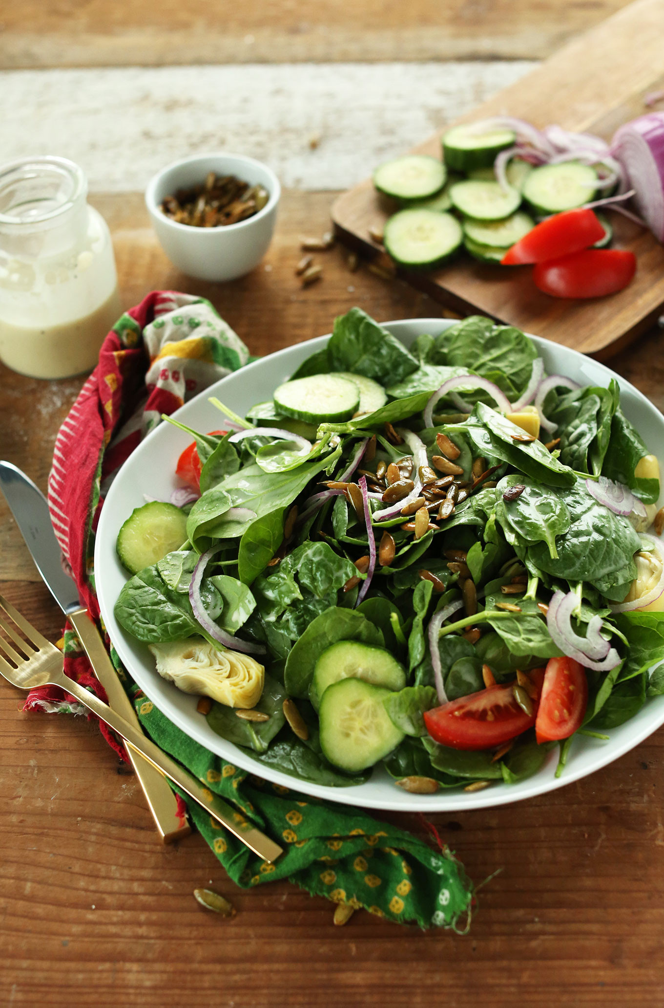 Easy Vegan Salad Dressing
 Creamy Spinach Salad