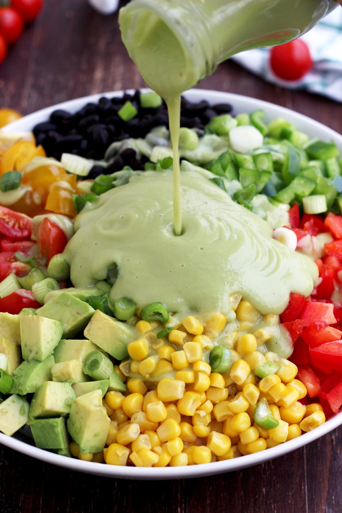 Easy Vegan Salad Dressing
 Vegan Mexican Chopped Salad with Avocado Dressing • Happy