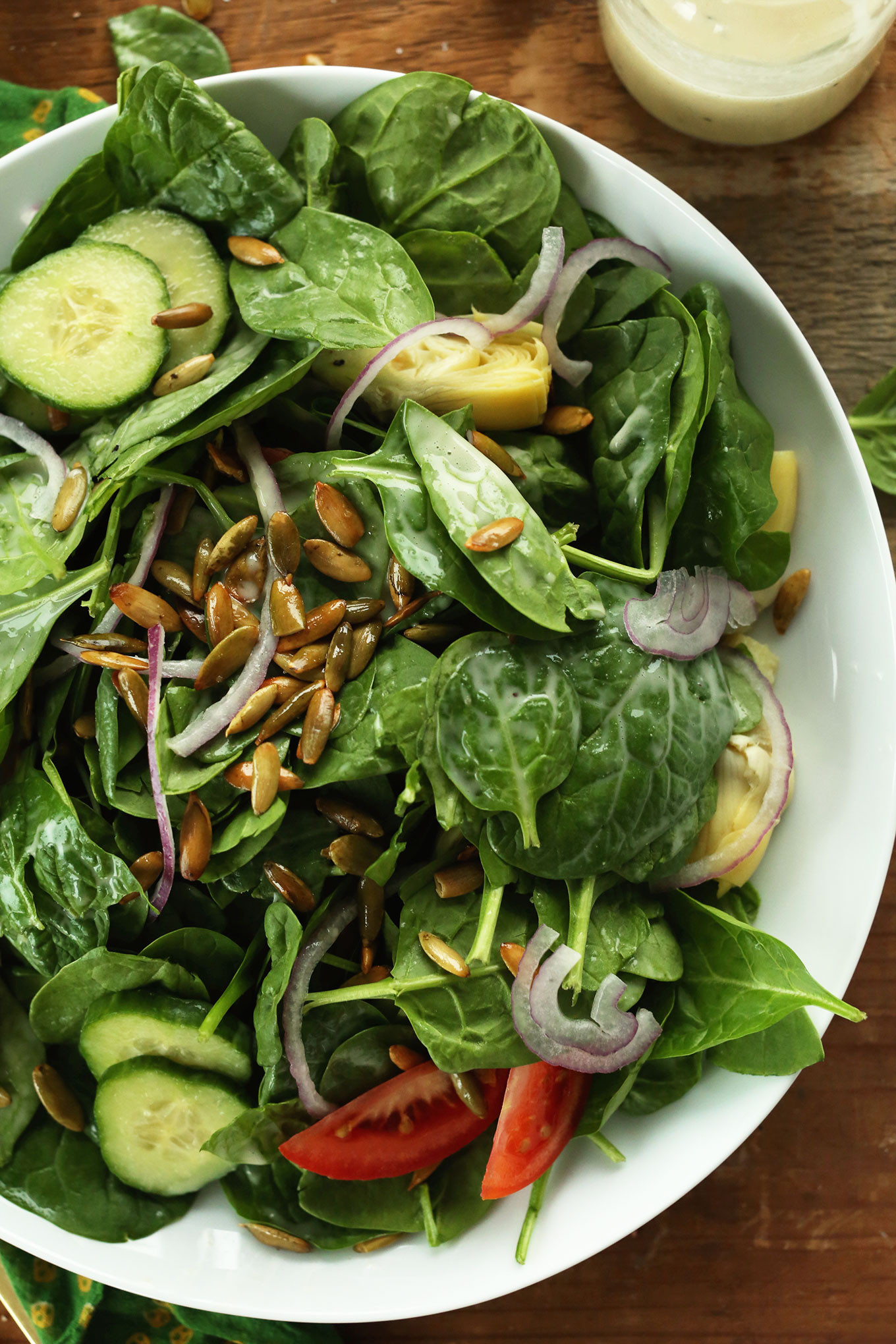 Easy Vegan Salad Dressing
 Creamy Spinach Salad