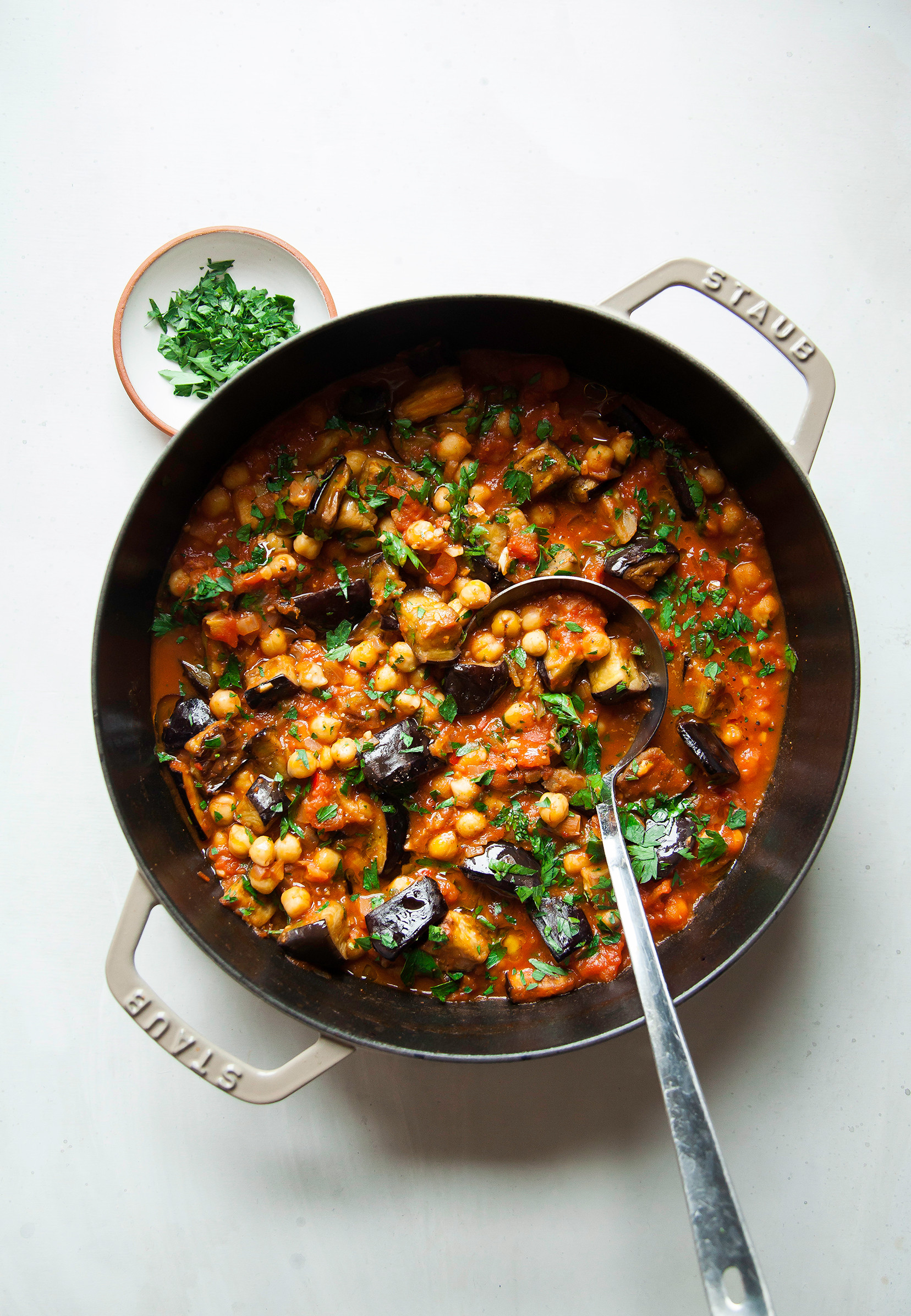 Eggplant Plant Based Recipes
 BRAISED HARISSA EGGPLANT WITH CHICKPEAS The First Mess