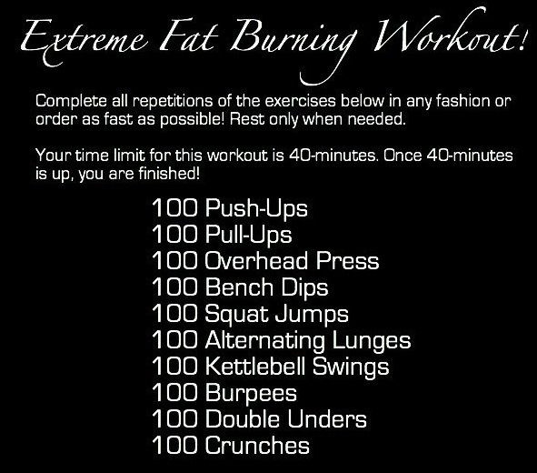 Extreme Fat Burning Workout
 Extreme Fat Burning Workouts