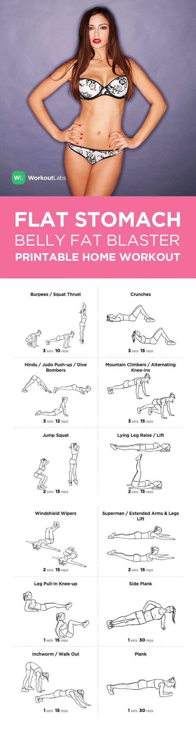 Fat Burning Workout At Home Flat Stomach
 Pin on EVERYTHING FITNESS