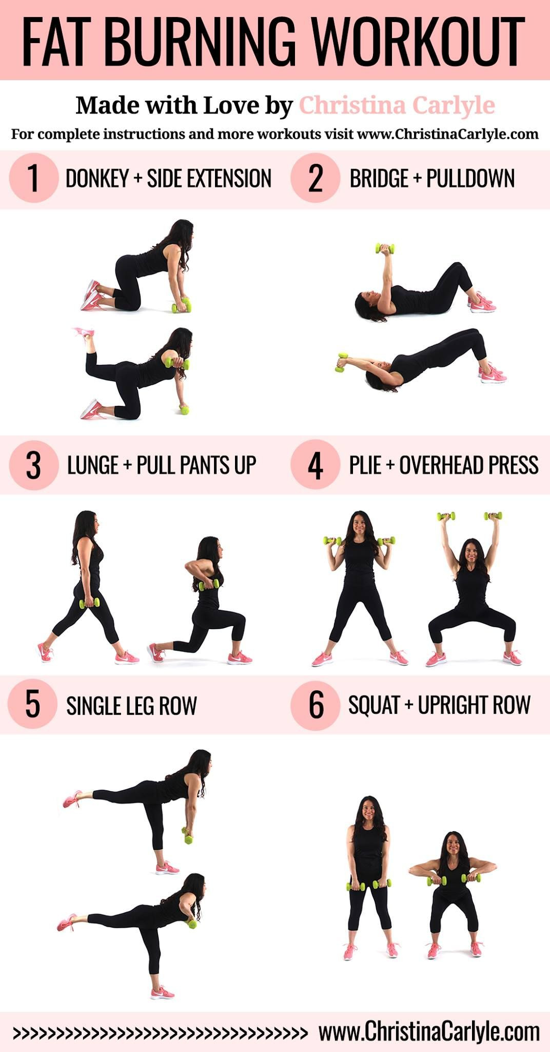 Fat Burning Workout At The Gym Weights
 Pin on Home Workouts for Women