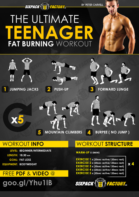 Fat Burning Workout For Men Full Body
 The Best TEENS Fat Burning Workout Ever SixPackFactory