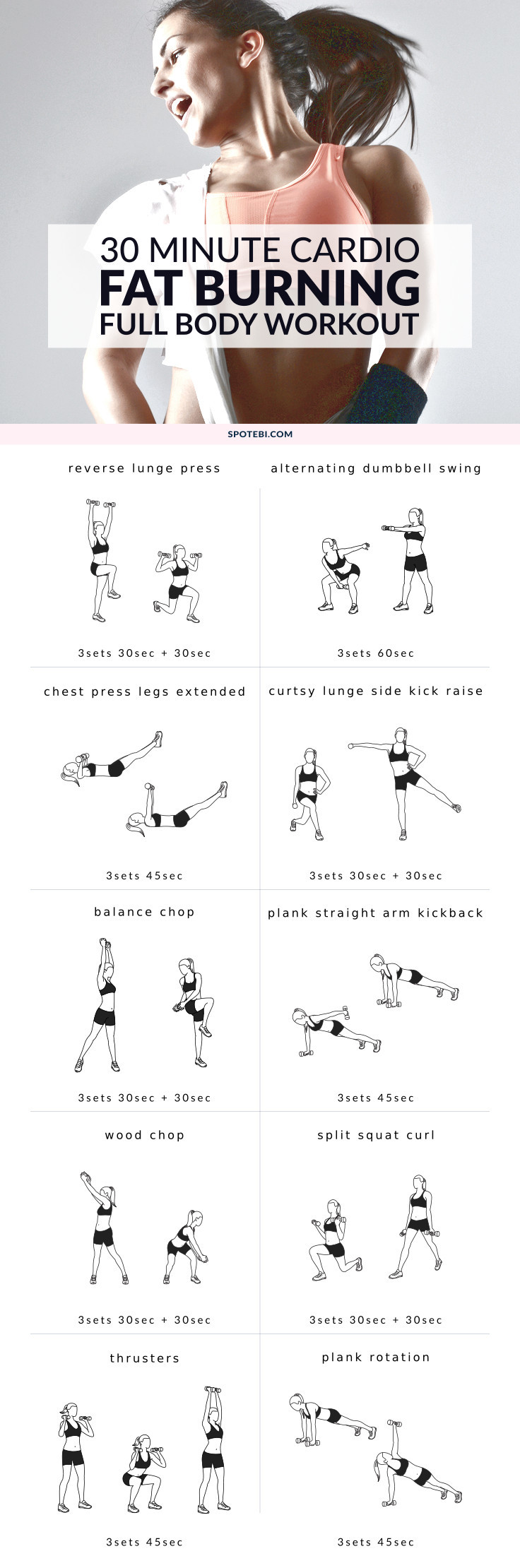 Fat Burning Workout Routine
 30 Minute Full Body Fat Burning Workout