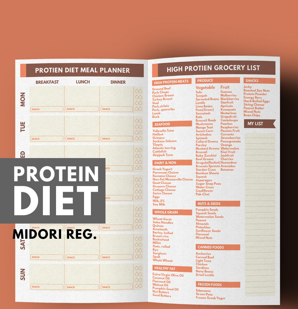 High Protein Weight Loss Meal Plan
 Midori Meal Planner Weight Loss Planner Protein Diet Meal