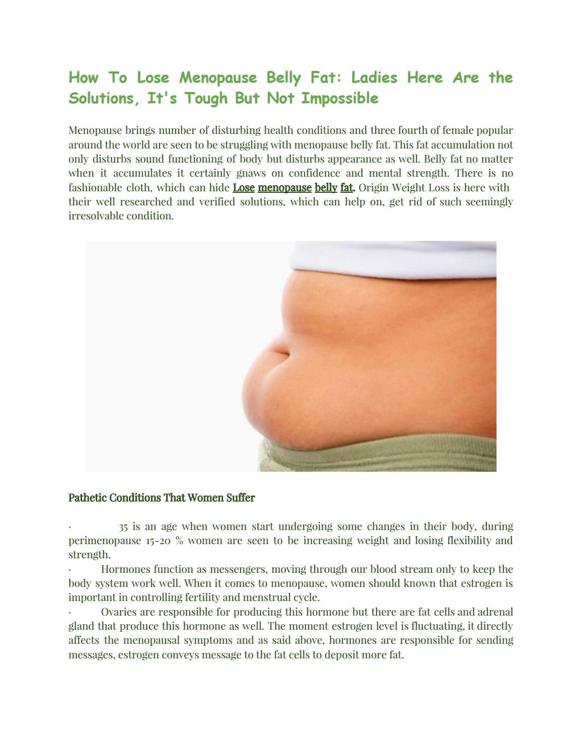 How To Lose Belly Fat During Menopause
 How To Lose Menopause Belly Fat La s Here Are the