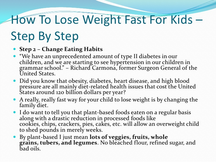 How To Lose Weight For Kids
 How to lose weight fast for kids step by step