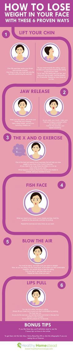 How To Lose Weight From Face
 6 Proven Ways to Lose Weight in your Face Infographics