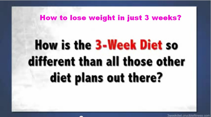 How To Lose Weight In 3 Weeks
 How to lose wait in just 3 weeks