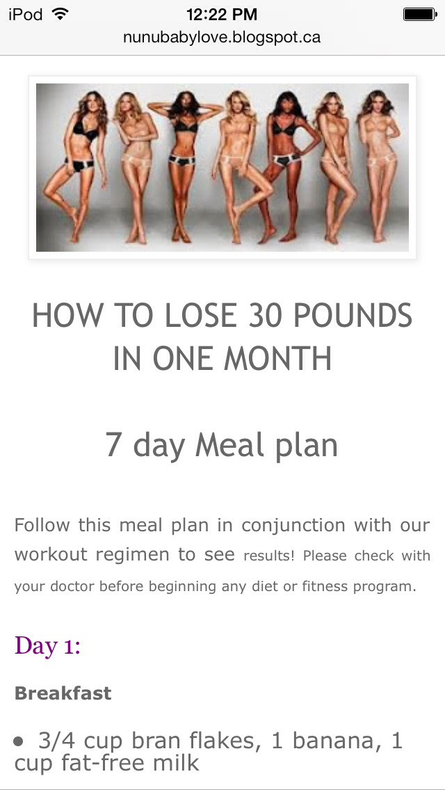 How To Lose Weight In A Day
 How To Lose Weight In 1 Month With a 7 Day Meal