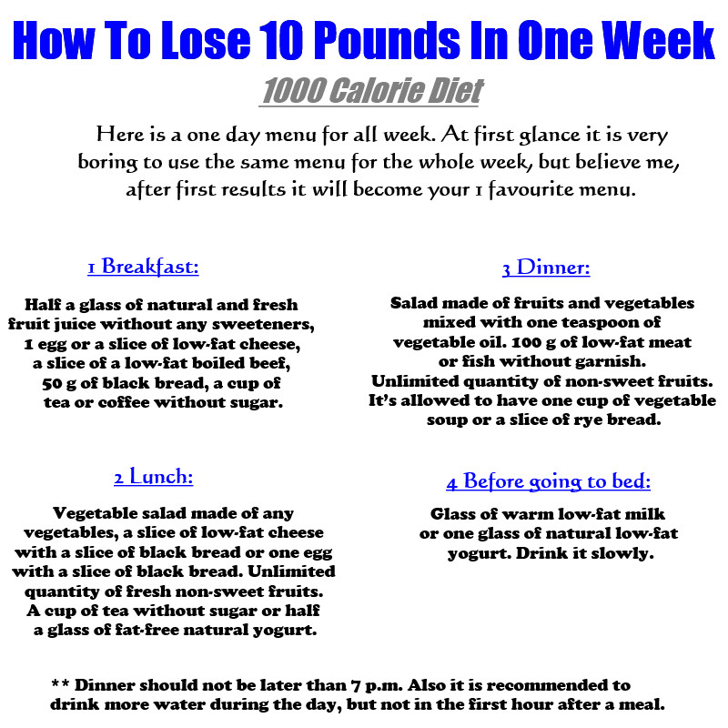 How To Lose Weight In A Week 10 Pounds
 Lose 10 Pounds in 3 Days
