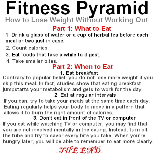 How To Lose Weight In A Week Without Working Out
 Fitness Pyramid