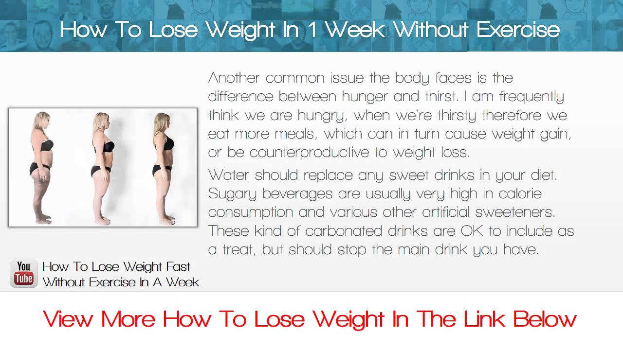 How To Lose Weight In One Week
 How To Lose Weight In 1 Week Without Exercise