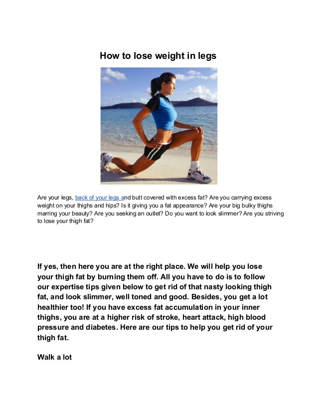 How To Lose Weight In Thighs
 Lose weight in legs best exercise to lose weight in your