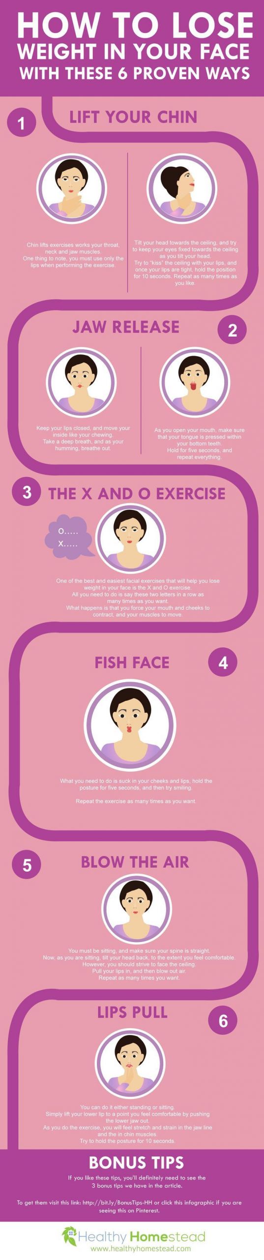 How To Lose Weight In Your Face
 118 best images about facial exercises on Pinterest