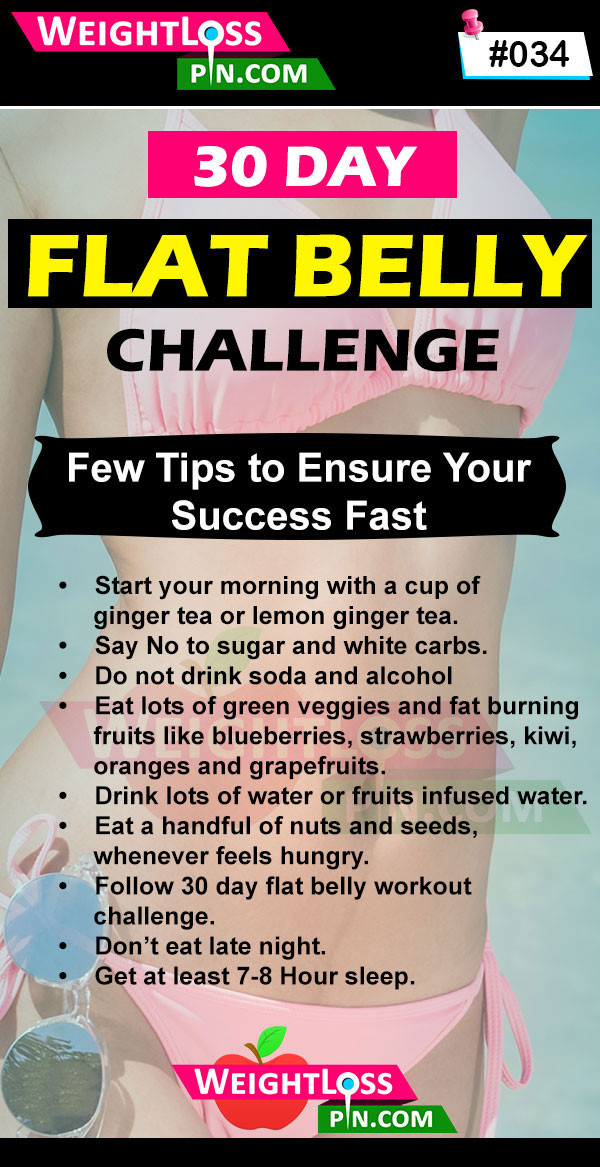 How To Lose Weight Quickly Flat Belly
 3 Exercise 30 Day Flat Belly Challenge Weight Loss Pin