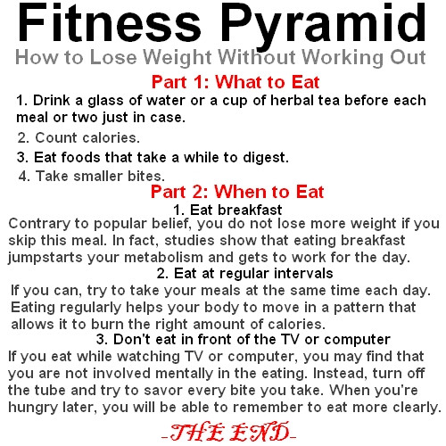 How To Lose Weight Without Working Out
 Fitness Pyramid