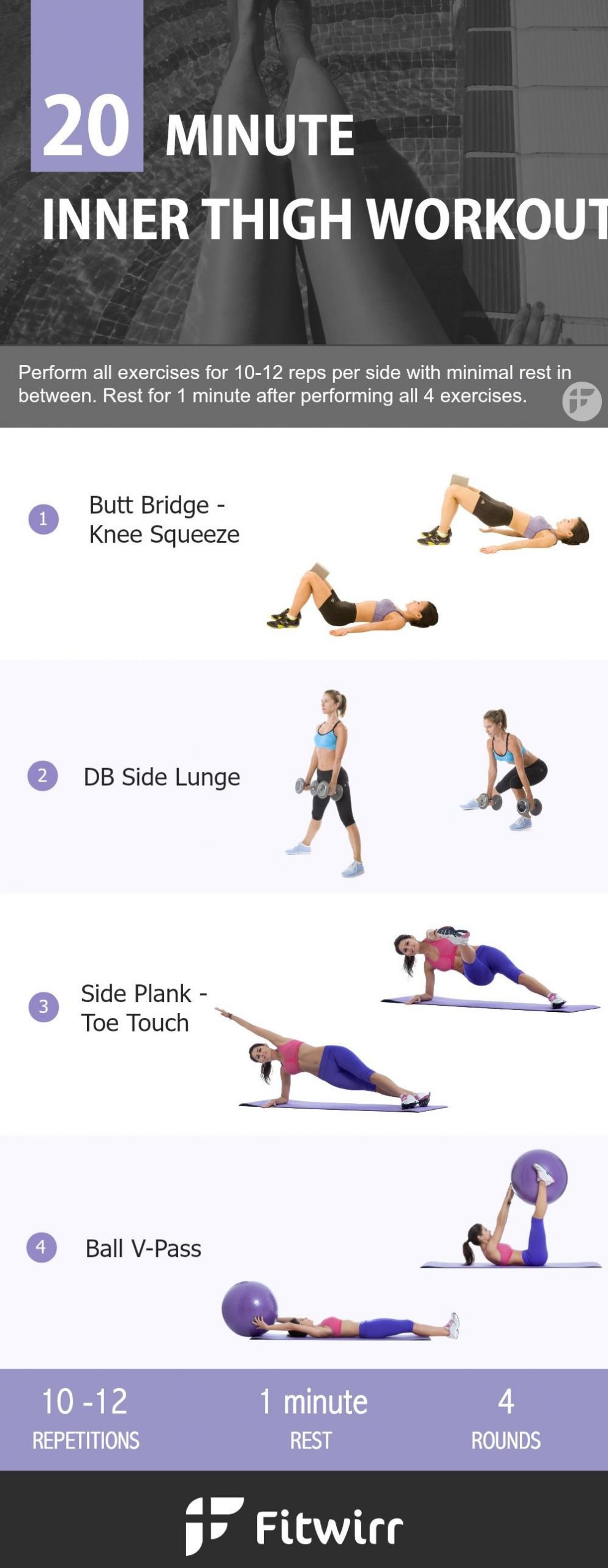 Inner Thigh Fat Burning Workout
 The Best 20 Minute Inner Thigh Workout to Lose the Leg Fat