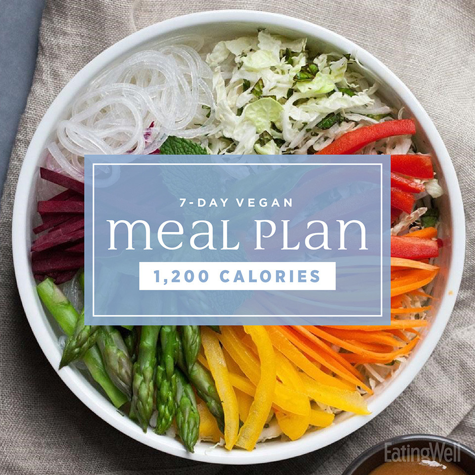 Low Calorie Vegan Plan
 7 Day Vegan Meal Plan 1 200 Calories EatingWell